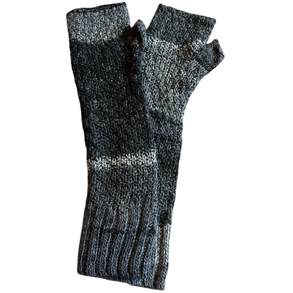 NWT! Garnet Hill Long Fingerless Knit Gloves, 3 color options - Picture 3 of 13